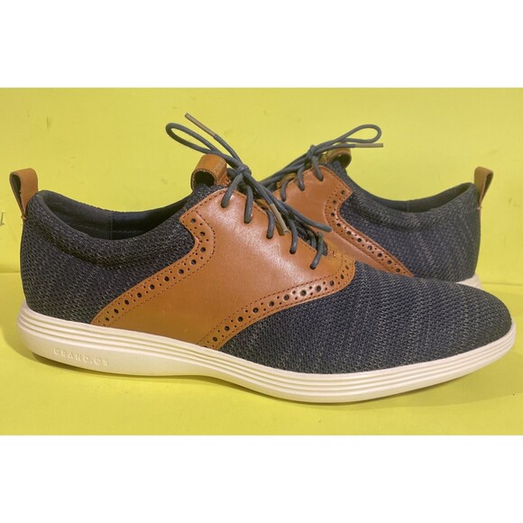 COLE HAAN Original Grand Stitchlite Wingtip Oxford Shoes Navy Men’s 11-1/2